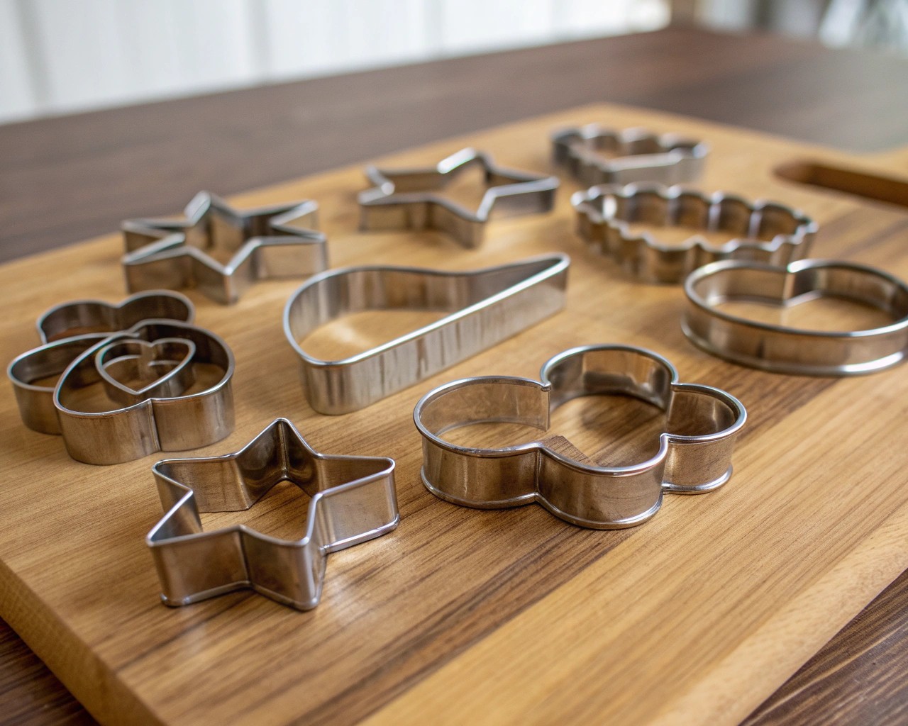 Cookie cutters offer precision and variety for stepping stone designs.