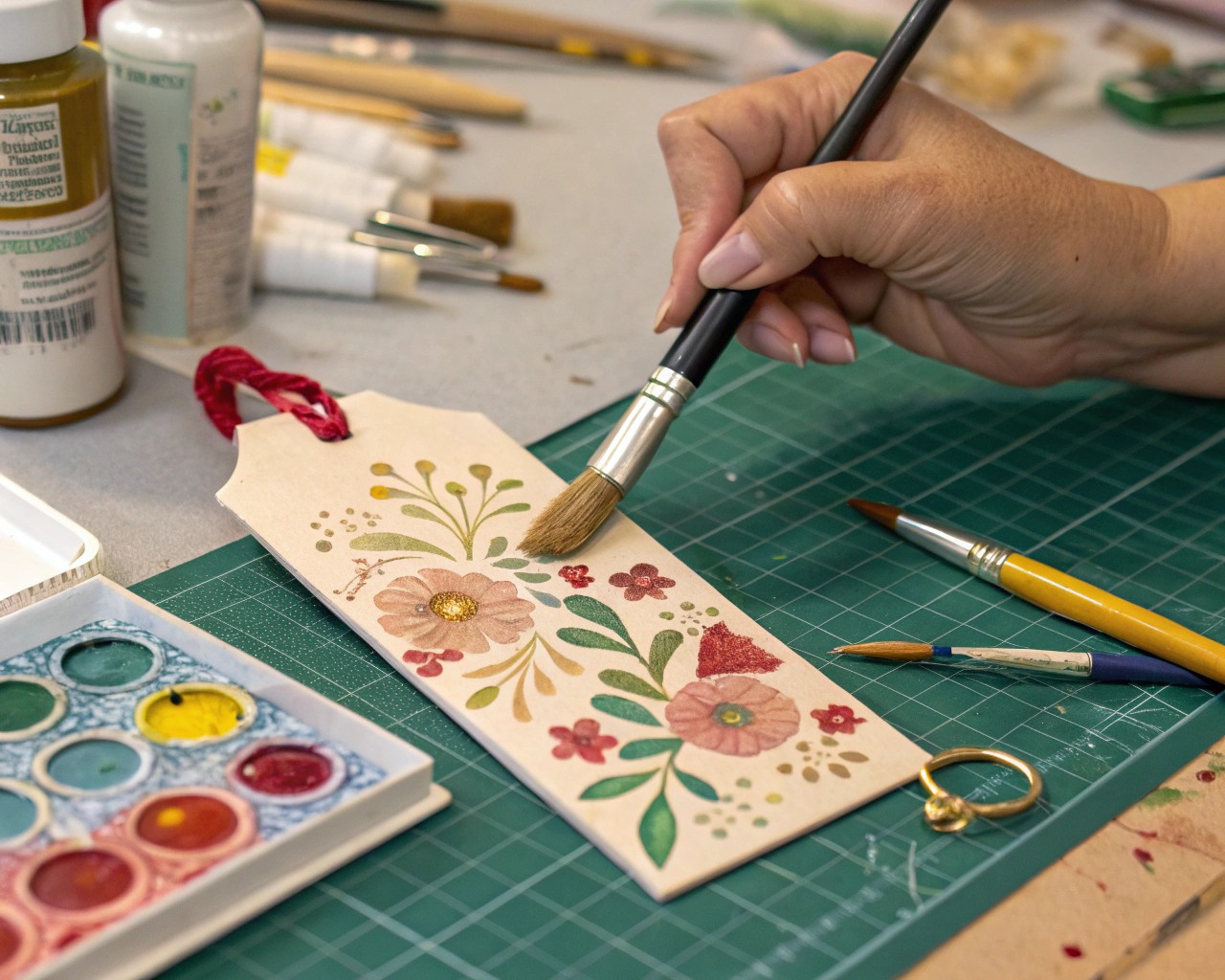 Crafting a classic hanging room tag involves simple materials and steps.