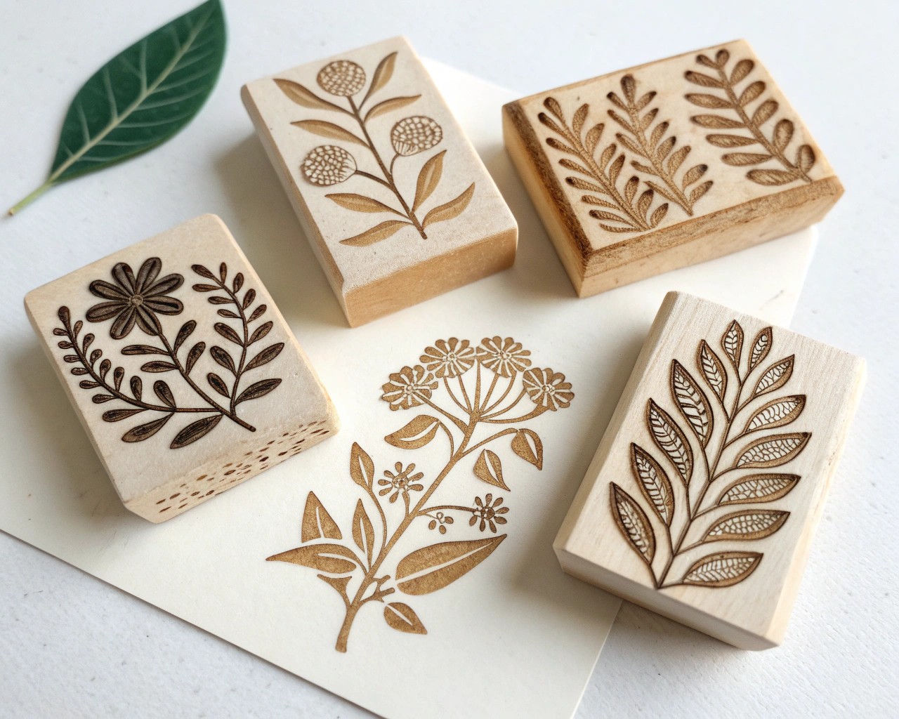 Hand-carving stamps allows for unique, personalized design creations.